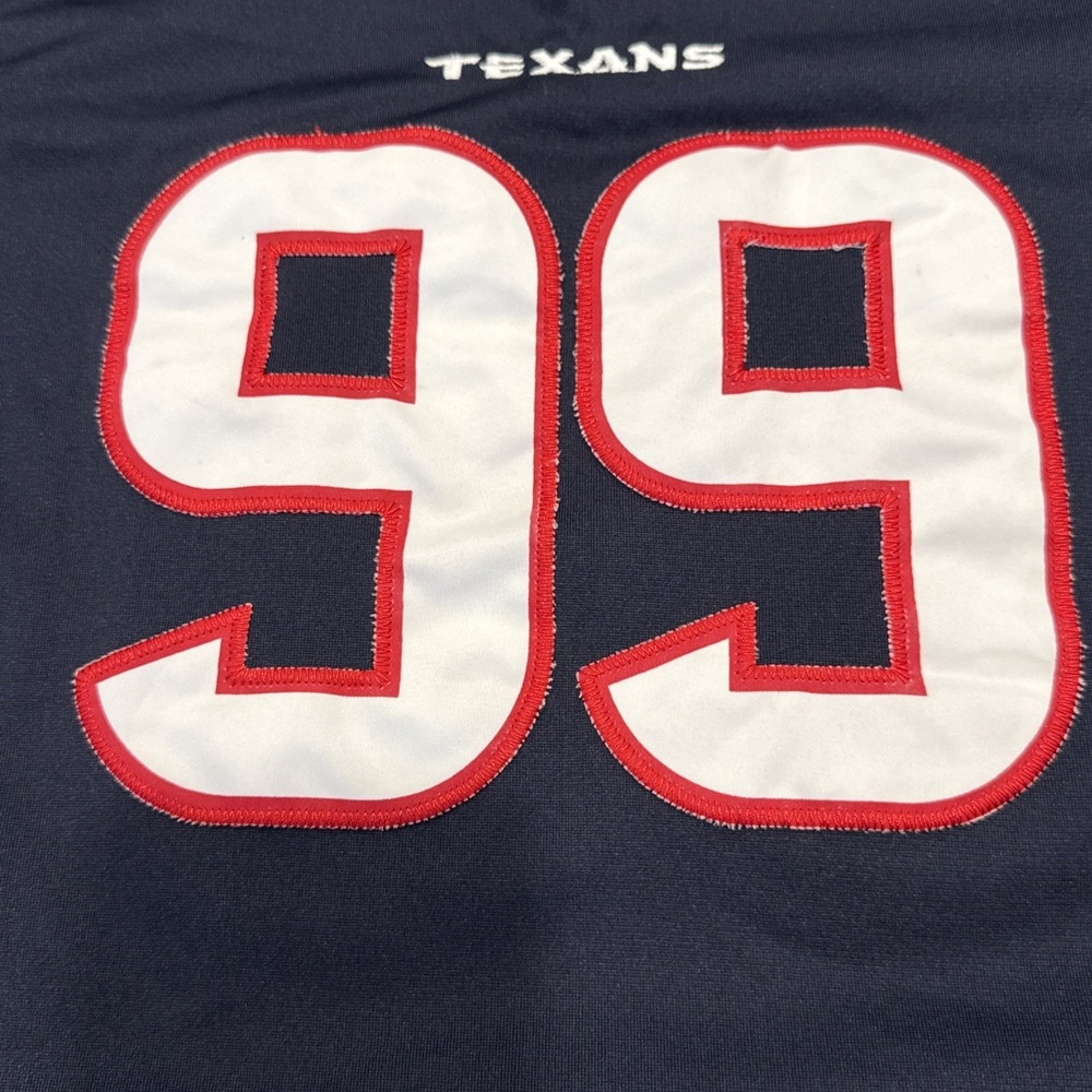 Houston Texans Football Jersey Youth XL Navy NFL Nike On Field JJ Watt 99 18/20 - Picture 2 of 11
